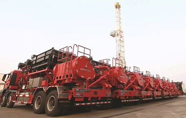 Oilfield fracturing site - vehicle-IP Mesh solution